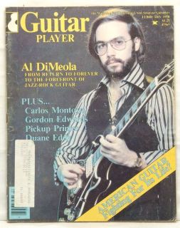 Guitar Player Magazine Al Di Meola Carlos Montoya Duane Eddy Very RARE 
