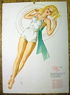 alberto vargas pin up girl may 1946 calendar esquire