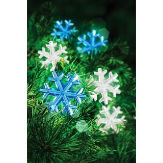 New Holiday Time LED Snowflake Christmas Lights Set   60 Count Cool 