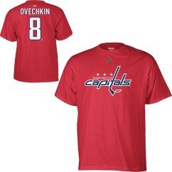 Washington Capitals Alexander Ovechkin Red Name and Number Jersey T 