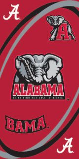 Alabama Crimson Tide 30X60 License Official Beach Towel NCAA College 