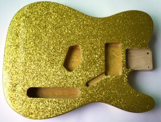 Alder Body Replacement for Tele Guitar Gold Flake