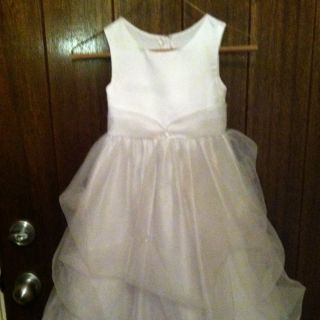 Alfred Angelo Flower Girl Wedding Dress Size 6X White