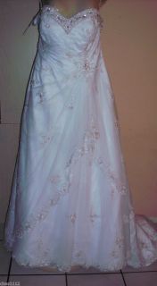 Amazing Bridal Gown by Alfred Angelo Style 2134W White Size 20W Lace 