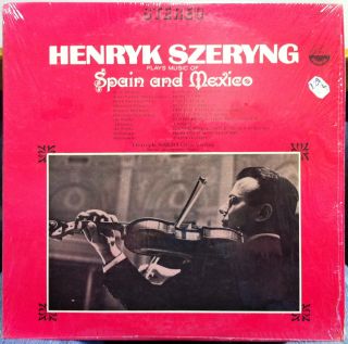 HENRYK SZERYNG music of spain and mexico LP Mint  SDBR 3153 Vinyl 