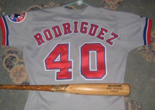 Montreal EXPOS game used jersey Bat HENRY RODRIGUEZ Autographed