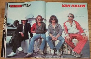 All Van Halen Close Up Eddie David Lee Roth Alex Michael Anthony Creem 