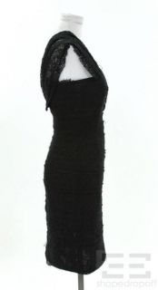 Alexander Wang Black Crochet Cross Strap Sheath Dress Size 6