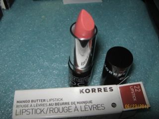 New Full Size Boxed Korres Mango Butter Sheer Colour Lipstick Rose 22 