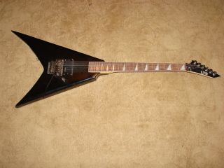 ESP Alexi 200 Flying V Electric Guitar Black Floyd Rose