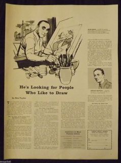   Ad Famous Artists School Albert Dorne Norman Rockwell Founder