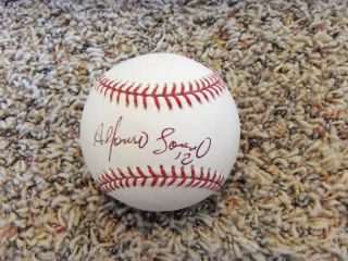 Alfonso Soriano Signed M L Baseball MLB Holgram Authenticated 075832 