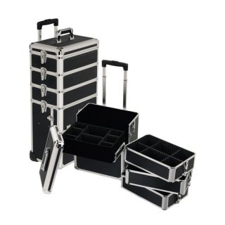 in 1 Pro Rolling Makeup Cosmetic Case Box Storage Kit with Lock and 