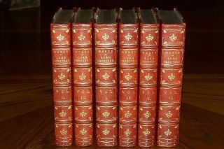 1903 6 Vols Lord ALFRED TENNYSON Tennysons Works Antique LEATHER Books 