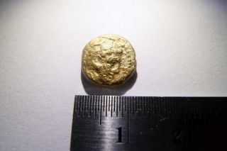 Alexander III Herakles Club Bow Macedonian King 24KT Gold PL RARE 11mm 