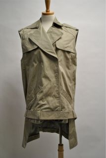 Alexander Wang Sleeveless Trench Coat Sz 6 Oversized Khaki $795