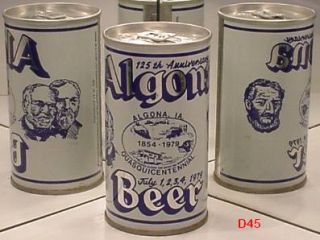 Algona Beer 1979 s s Can Iowa 50511 August Schell New ULM 56073 