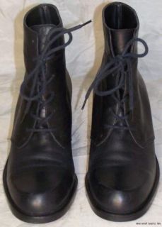 Women Shoes NINE WEST BOOTS Size 6M Leather Black
