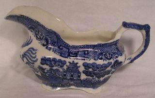 Allertons China Blue Willow Gravy Boat