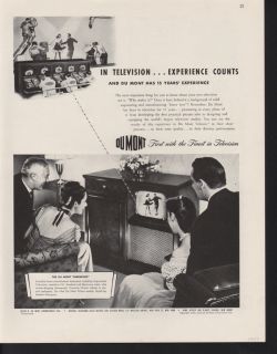 1947 Allen Dumont Television Movie Utility Screen Home