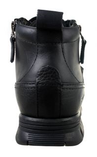Polo Ralph Lauren Mens Boots Allendale Black Leather Sz 7.5 M
