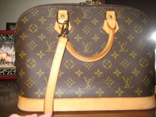 Louis Vuitton Alma Bag w Strap and Professional Cleaner