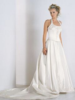Alfred Angelo Halter Wedding Gown White Sz 8 1426 New
