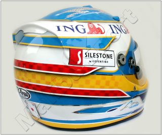 Fernando Alonso F1 2008 Replica Helmet Scale 1 1 New