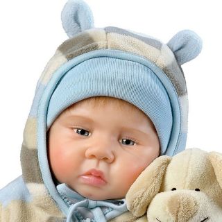 Ashton Drake Luca Lifelike Baby Doll with Free Plush