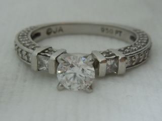 83ctw Platinum Diamond Engagement Ring Semi Mount $3 000  