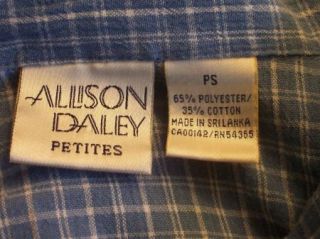 Misses Allison Daley Cropped Pants Capri Outfit Set Blue Size Petite 