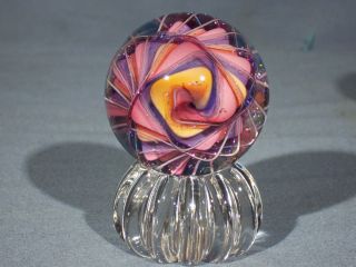 Marbles Hand Made Art Glass James Alloway Weldons World#34 Dichroic 