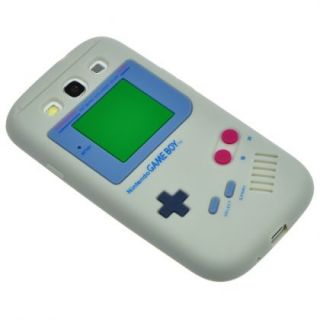 Grey Game Boy Style Silicone Case Cover Skin for Samsung Galaxy S3 