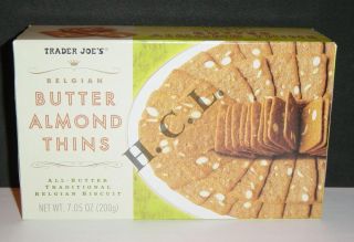 Trader Joes Belgian Butter Almond Thins Cookies Biscuit