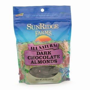 Sunridge Farms All Natural Dark Chocolate Almonds 8 oz 227 G