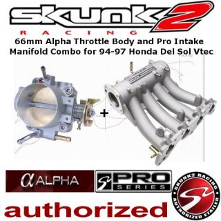 SKUNK2 Alpha 66mm TB Pro Series Intake 94 97 Del Sol