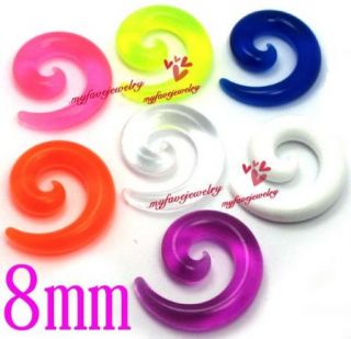 1pc UV Acrylic Tribal Spiral Taper Ear Stretching Expander