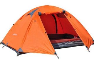 aluminum pole three double tents outdoor camping rain family tent
