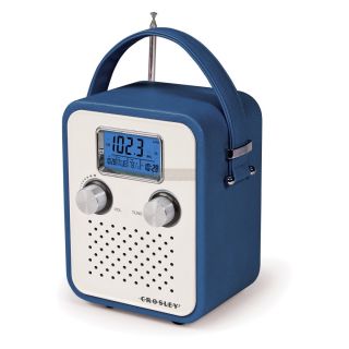    BL Songbird Portable Alarm Clock AM/FM Radio Aux/ Input Blue