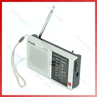 Mini Portable Am FM Pocket Radio 3 Bands Receiver DC 3V