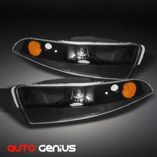 93 02 Chevy Camaro RS Z28 SS Base Front Bumper Black Housing Amber 