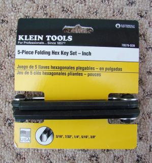 Klein 70579 Folding Hex Key Set New 5pc