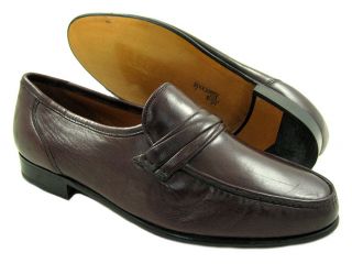 NWD Allen Edmonds Mens Bergamo Burgundy Slip Ons Loafers Shoes US 8 2E 