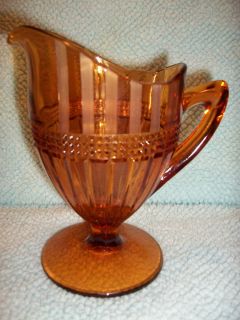 RARE Cambridge Depression Glass Amber Wetherford Creamer EXC Condition 