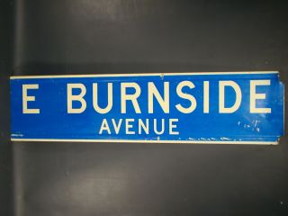 Vintage Civil War General Burnside Old Street Road Sign