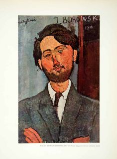   Portrait Man Leopold Zborowski Fashion Suit Amedeo Modigliani Beard