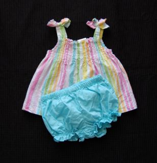 Gymboree Baby Girl Snuggle Bug Smocked Top Bloomers Size 3 6 Months 