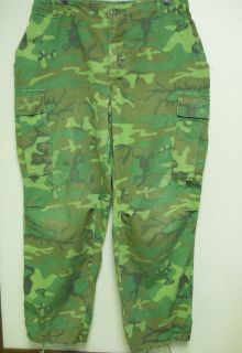ERDL Camouflage Vietnam War BDU Pants Rip Stop Poplin x Large Reg 1969 