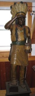 Amidon Cigar Store Indian Wood Hand Carved Tobacco Cape Cod