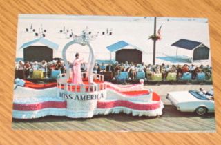 Postcard Atlantic City NJ Vintage Miss America Parade Boardwalk